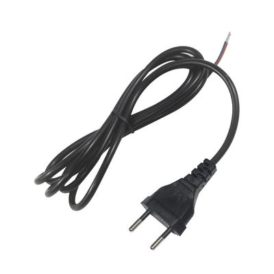 Stroomtoevoerplug Eu 2 pin tot ontdaan stroomtoevoerstrook stroomkabel open draad vrij einde