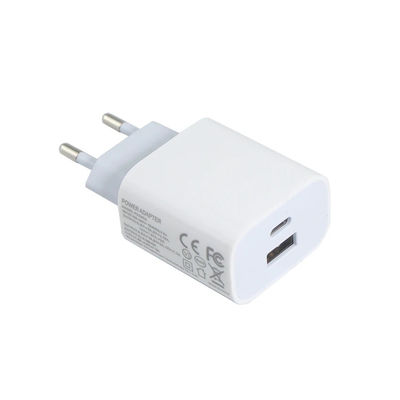 1A + 1C Europese oplader voor telefoon 18W 20W reisadapter OEM / ODM