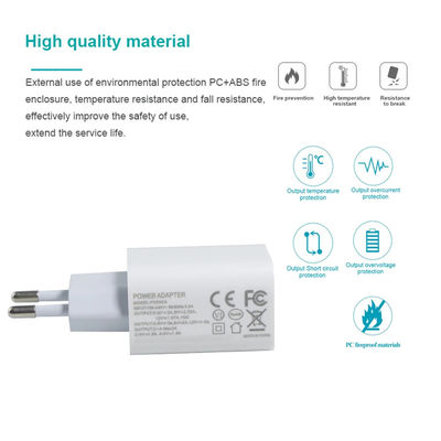 1A + 1C Europese oplader voor telefoon 18W 20W reisadapter OEM / ODM