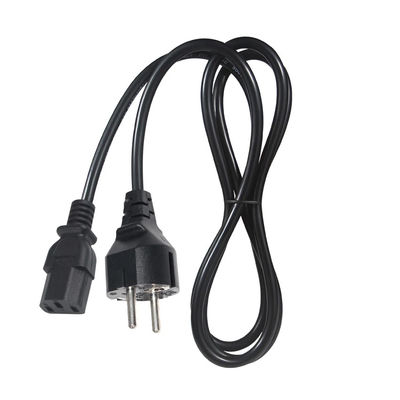 3Prong VDE goedgekeurd CEE 7/7 3pin Plug Black Power Cord met C13 Vrouwelijk