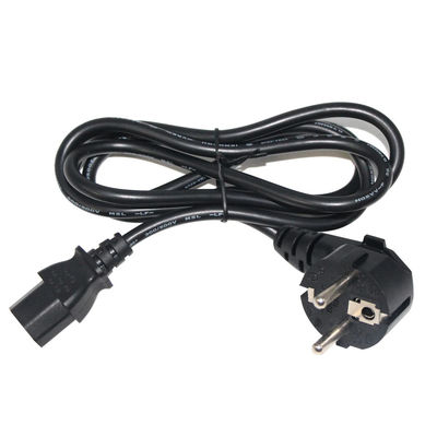 3Prong VDE goedgekeurd CEE 7/7 3pin Plug Black Power Cord met C13 Vrouwelijk