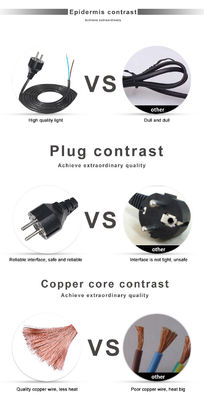16a 250v Stroomkabel Schuko Plug H05vv F Vde H05vv-f Europese Eu 3 Pin Kema-keur Kabel