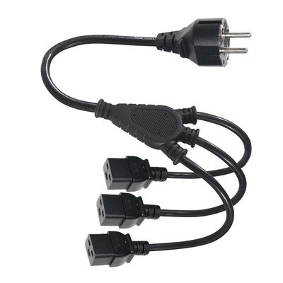 Verlenging Schuko Plug To 3X C19 Vrouwelijke stopcontact 16A Eu Power Cord met goedgekeurde