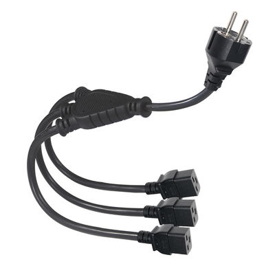 Verlenging Schuko Plug To 3X C19 Vrouwelijke stopcontact 16A Eu Power Cord met goedgekeurde