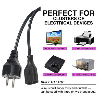 Industriële vergrendelingskabel 3x1,5 mm stopcontact Eu 3Pin-C14 Europese standaard AC-kabel