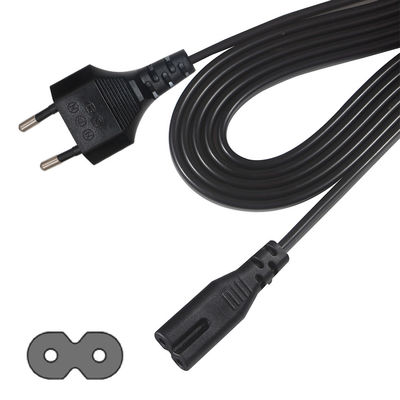 Universaal 2prong AC-stroomkabel EU 2PIN tot IEC Vrouwelijke C7-afsluiting 0,75MM