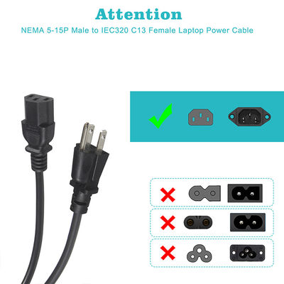 6FT Monitor Laptop Power Cord 3Prong Nema 515P tot IEC 320 C13 voor huishoudelijke apparaten
