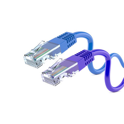 Blauw kaal koperdraad RJ45 tot RJ45 24AWG 25ft Cat6 Ethernet patch kabel