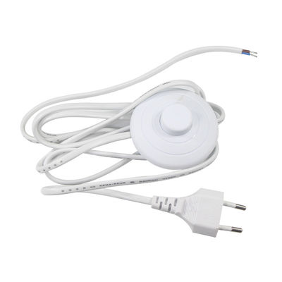 Zoutlamp Plug AC Kabel Elektrische Euro Foot Floor Switch Vde Goedkeuring Ontdaan Eu Power Cord