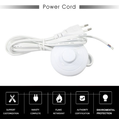 Zoutlamp Plug AC Kabel Elektrische Euro Foot Floor Switch Vde Goedkeuring Ontdaan Eu Power Cord