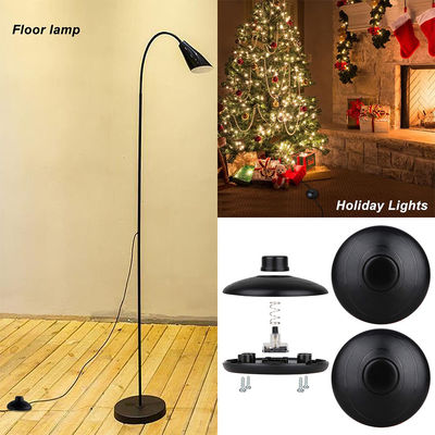 6FT CEE 7/16 tot Stripped End Salt Lamp Power Cord met Foot Switch Himalayan Cord