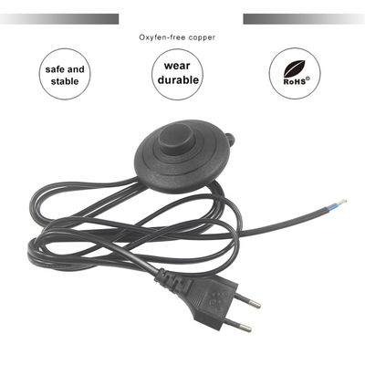 6FT CEE 7/16 tot Stripped End Salt Lamp Power Cord met Foot Switch Himalayan Cord