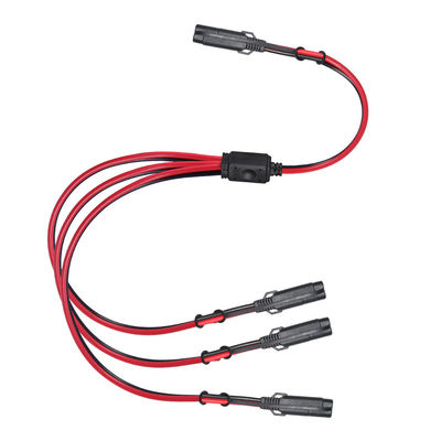 SAE tot SAE verlengkabel 3 richtingen splitter 12V 16AWG 2FT 2 pin snelle ontkoppeling stekker