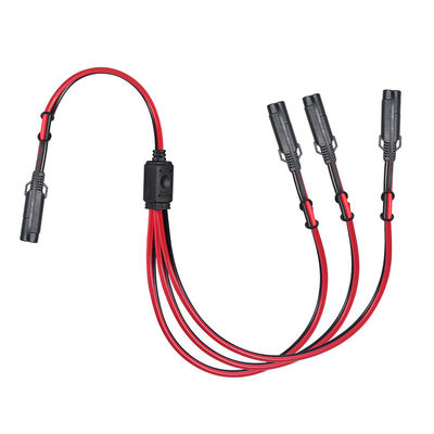 SAE tot SAE verlengkabel 3 richtingen splitter 12V 16AWG 2FT 2 pin snelle ontkoppeling stekker