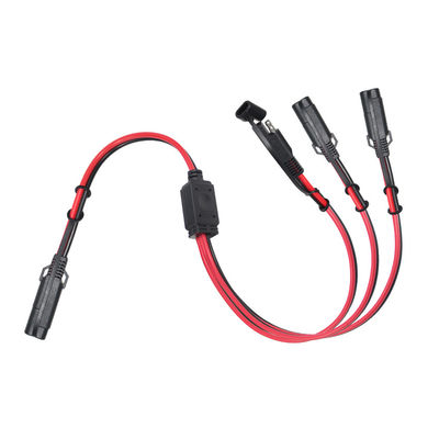 SAE tot SAE verlengkabel 3 richtingen splitter 12V 16AWG 2FT 2 pin snelle ontkoppeling stekker