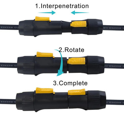 Buiten 20A waterdicht stroomkoord 14AWG PowerCon True1 Man tot Vrouw Voor podium licht, eutrik SAC3MX tot SAC3FX stroomkabel. 32A 3-fase vergrendelingsconnector.