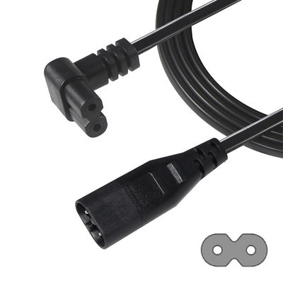 C8 Man tot Vrouw Korte 0,6M Voedingskabel Kabel Figuur 8 C7 2 Pin Core Ac Nispt 18Awg Plug