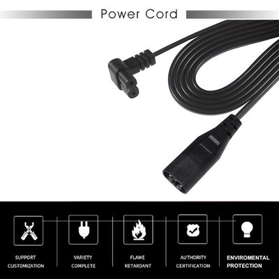 C8 Man tot Vrouw Korte 0,6M Voedingskabel Kabel Figuur 8 C7 2 Pin Core Ac Nispt 18Awg Plug