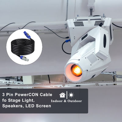 NAC3FCA naar NAC3FCB 20A AC PowerCon-connector SJTW 3 pin-verlengkabel