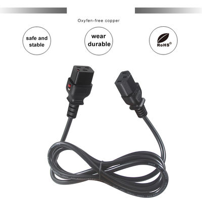 KUNCAN Vergrendelbaar gevormd stroomkabel Iec 320 Vergrendel C19 tot C13 Plug Ac kabel