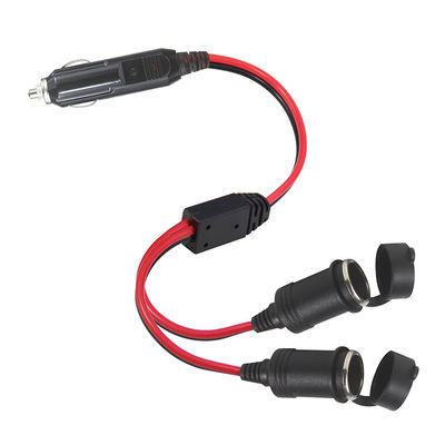 Auto sigarettenanker Adapter Man tot 2 X Vrouwelijke Car Charging Extension Cord