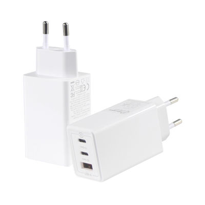 Europese GaN Tech 3Ports 65W USB C USB-A QC3.0 oplader voor laptop wit