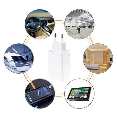 Europese GaN Tech 3Ports 65W USB C USB-A QC3.0 oplader voor laptop wit