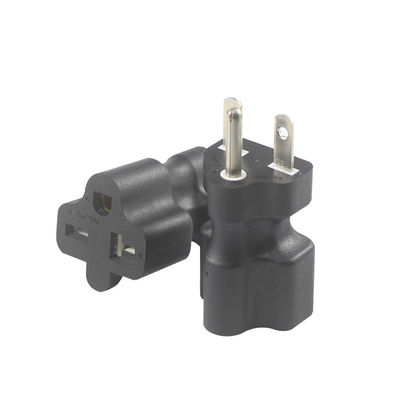 KUNCAN NEMA 5-15P tot 5-15R 5-20R Stroomadapter Zwart ABS