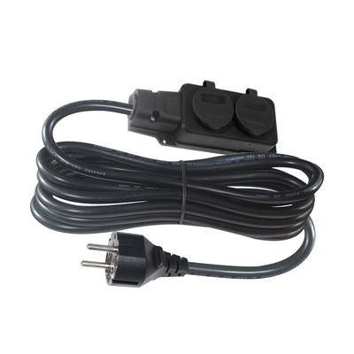EU 3pin man tot 2 vrouwelijke stopcontact verlengsnoer 1,8m