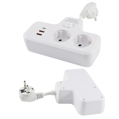 EU CEE 7/7 Schuko Plug Converter met 2 stopcontact Vrouwelijke 16A Power Charger Socket