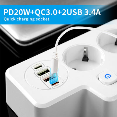 QC3.0 Schuko Cee 7/7 EU Power Charger Converter 2A+1C Quick 2500W
