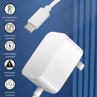 36W Type C Eind Noord-Amerika 12V USB-C Charger voor snel opladen 1,2M Lengte en AC 100-240V Input