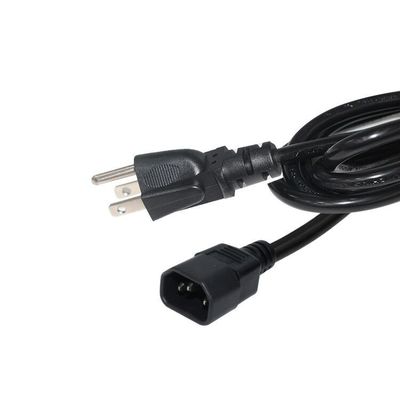 US Nema 515P tot C14 verlengkabels Ac 3 Pin Prong Sjt Svt 16Awg Pvc UsaIec Power Cable