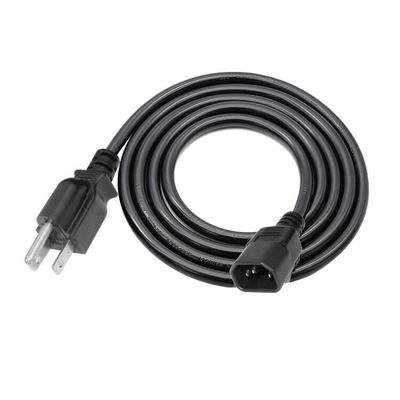 US Nema 515P tot C14 verlengkabels Ac 3 Pin Prong Sjt Svt 16Awg Pvc UsaIec Power Cable