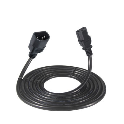 AC-kabel 3 prong elektrische stekker man vrouwelijke C13 tot C14 stroomkabel