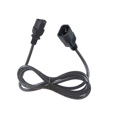 AC-kabel 3 prong elektrische stekker man vrouwelijke C13 tot C14 stroomkabel