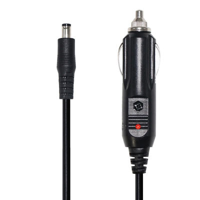 Zwarte verlengkabel Cigarette lighter Plug Man tot 5521Mm 5525Mm Dc 12 Volt Power Cord Voor auto