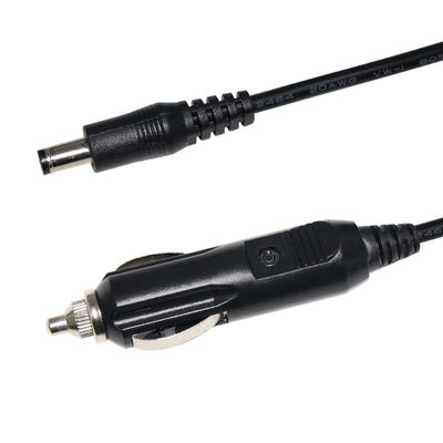 Zwarte verlengkabel Cigarette lighter Plug Man tot 5521Mm 5525Mm Dc 12 Volt Power Cord Voor auto