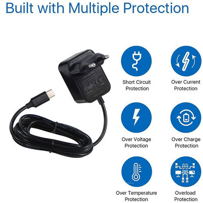 USB C 12V 3A EU-stroomadaptersSwitching Transformer Universele 3A-stroomadapter 12V Wandoplader EU 2Pin