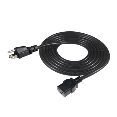3 pin Sjt met kabel Sjtw Iec 320 C19 naar Nema 5-15p 3pin Lock Ac Extension 5ft 6ft