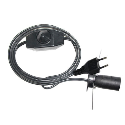 Zwart 0,75 mm CEE7/16 Plug Eu Extension Power Cord E27 E 27 Hanger Light Socket Met Dimmer Switch