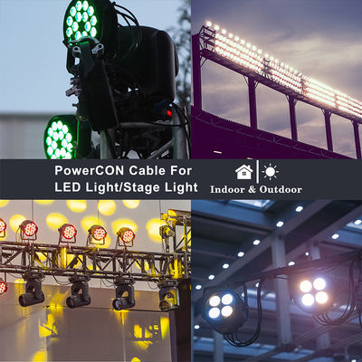 Professionele audio voedingskabel NEMA 5-15P naar NAC3FCA PowerCON 1m-10m Kabellengte SVT 18AWG/SJT 14AWG/3C