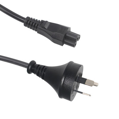 SAA gecertificeerd AU 3P tot IEC C5 stroomkabel 2.5A 250V, 0,75 mm2 H05VV-F voor laptop/printer (3ft-15ft)