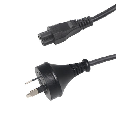 SAA gecertificeerd AU 3P tot IEC C5 stroomkabel 2.5A 250V, 0,75 mm2 H05VV-F voor laptop/printer (3ft-15ft)