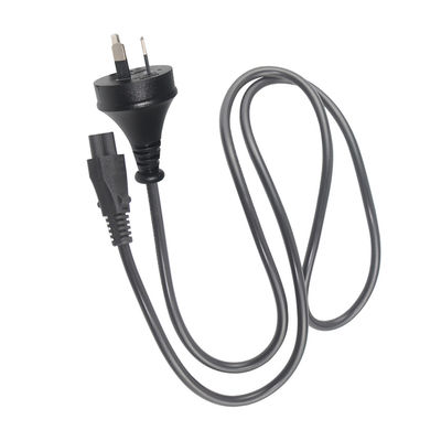 SAA gecertificeerd AU 3P tot IEC C5 stroomkabel 2.5A 250V, 0,75 mm2 H05VV-F voor laptop/printer (3ft-15ft)