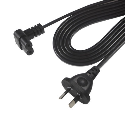 AU 2P Plug to IEC60320 C7 Power Cord SAA Certified 250V 7.5A Flat Cable PVC Jacket Puur koper voor laptop/huishoudelijk apparaat