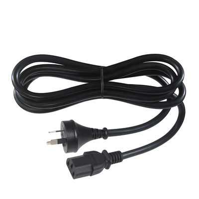 SAA gecertificeerde AU 2-pin aansluiting op IEC C13 stroomkabel, 250V 10A H05VV-F 3x0.75mm2 Puur koper voor pc/server/huishoudelijk apparaat