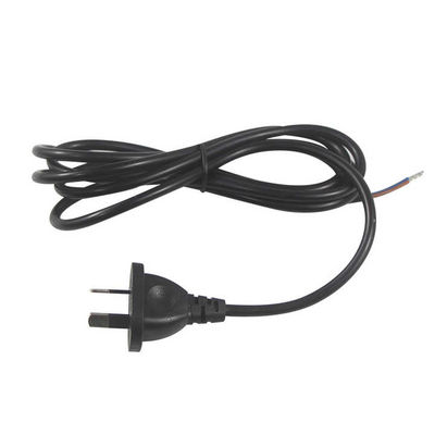 SAA-gecertificeerde AU 2-pin aansluiting op ontstoken en geblokkeerd stroomkoord H03VV-F 2x0.75mm2 PVC-jas Naakte koperen geleider voor huishoudelijk apparaat / industrieel gebruik