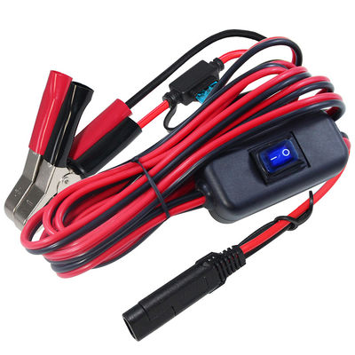 Sae oplaaddraad verlengkabel met 12v aan en uit schakelaar 14awg naar alligator clip 2pin snelle batterij accu klemmen