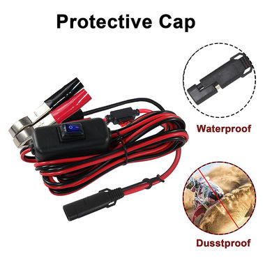 Sae oplaaddraad verlengkabel met 12v aan en uit schakelaar 14awg naar alligator clip 2pin snelle batterij accu klemmen